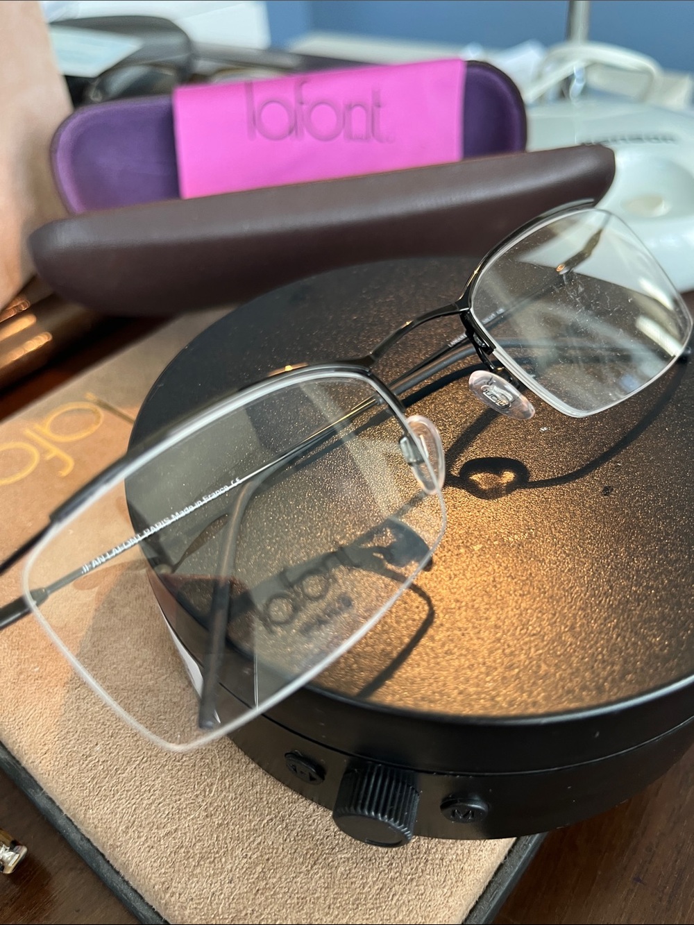 Lafont languedoc 017. Black , 53/21/135 Semi rimless never owned. Paris.